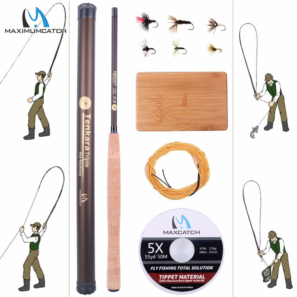 Fishing Rod Carbon Fiber - Maximumcatch 9-13FT V-Tenkara Cần Bộ Trang