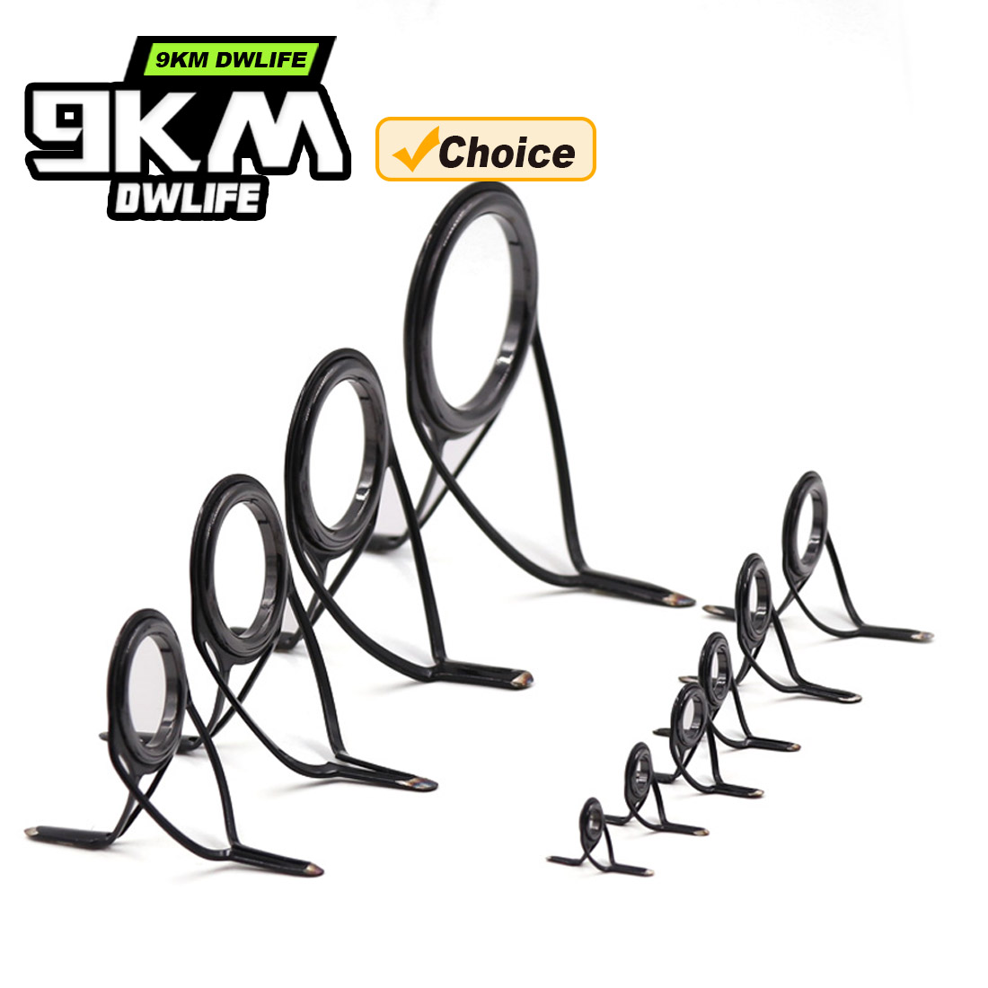 Fishing Rod Guide Replacement - 9KM OB Curved Rod Guide Kit