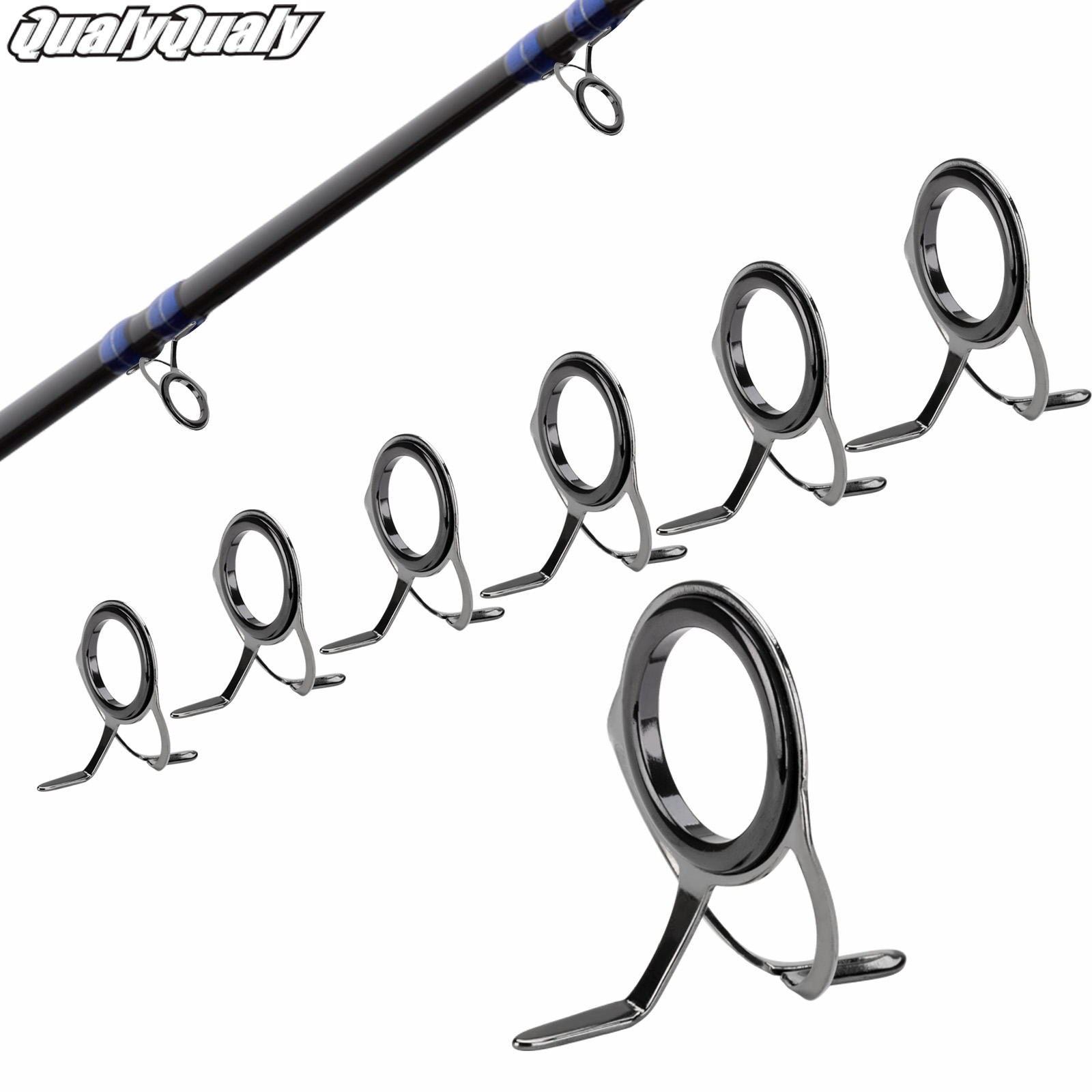 7 Cái/lốc Số 8-#30 Mồi Câu Hướ - đánh giá và giá Fishing Rod Guide Replacement