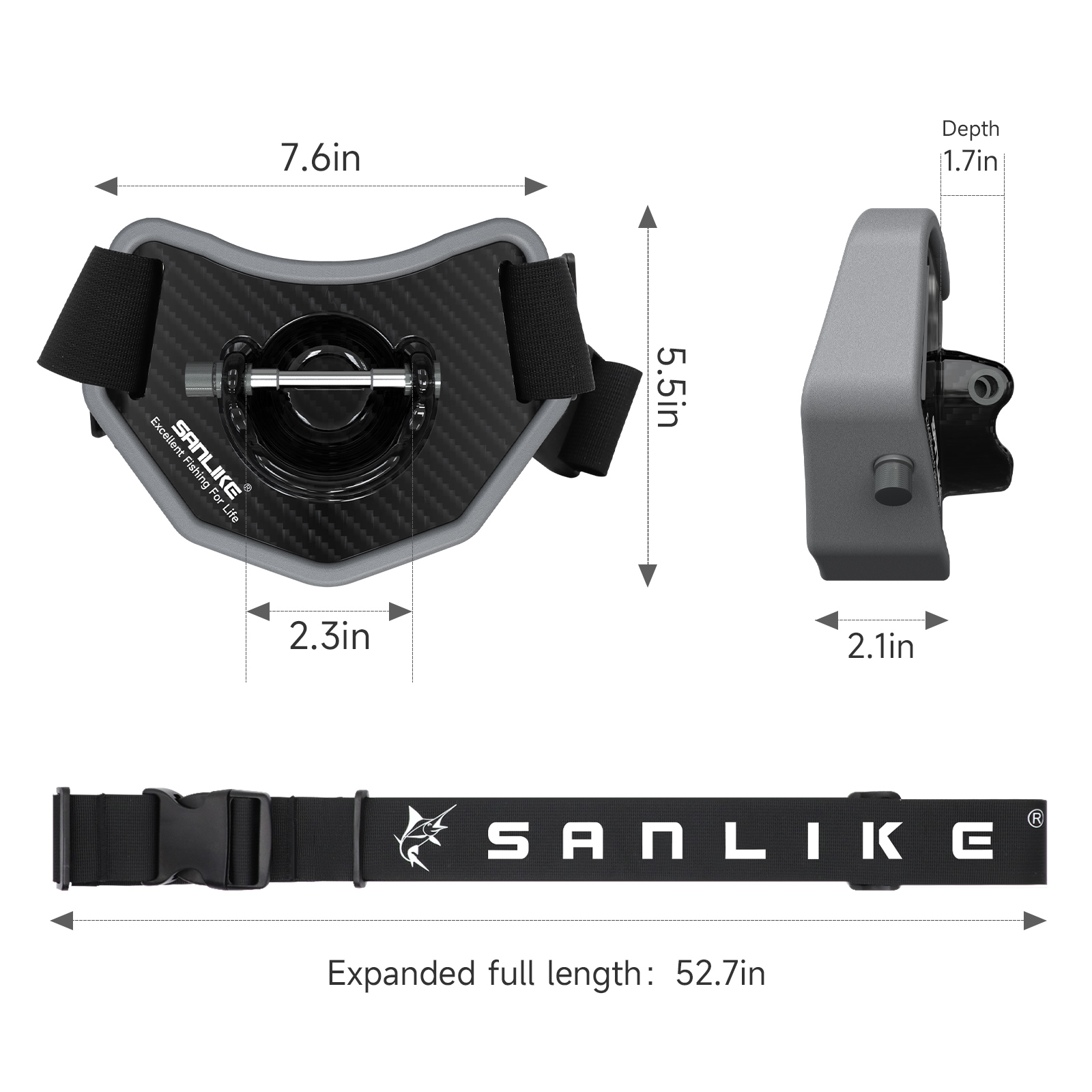 SANLIKE Fishing Fighting Belt  - đánh giá và giá Fishing Rod Carbon Fiber