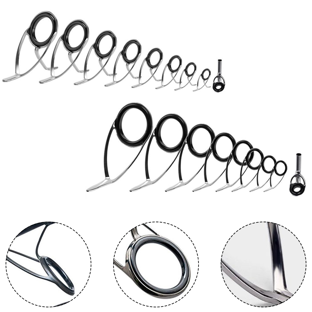 9 Pcs Fishing Rod  Guide Ceram - đánh giá và giá Fishing Rod Guide Replacement