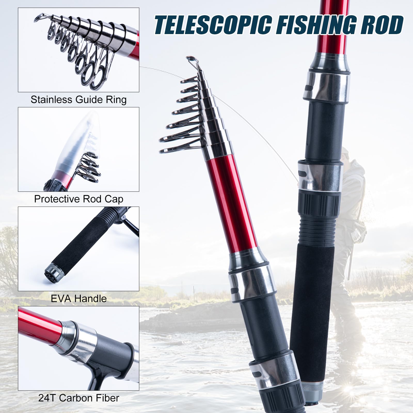 Goture 2Pcs Fishing Rod and 2P - đánh giá và giá Fishing Rod Spinning