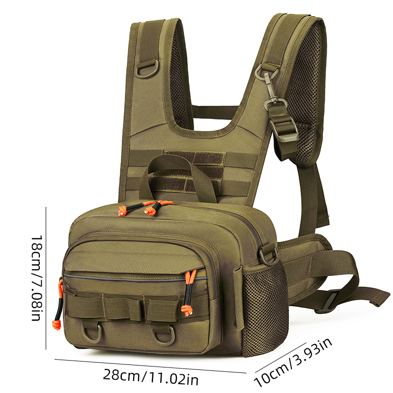 Men Chest Bag Tactical Fishing - đánh giá và giá Fishing Rod Holder