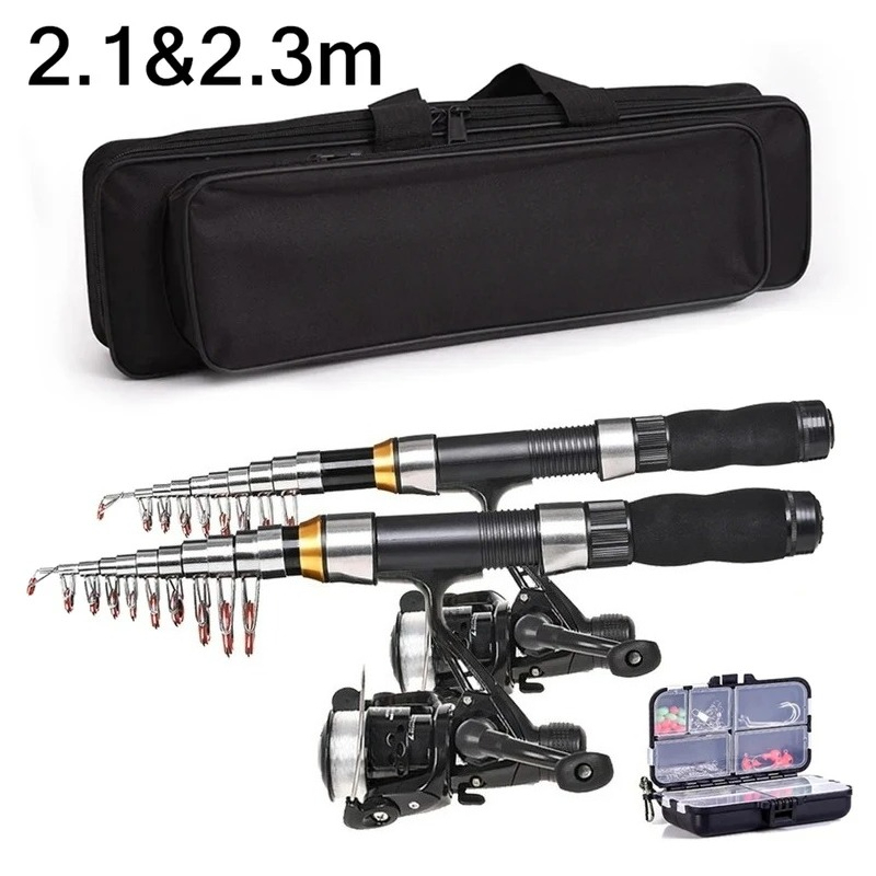 BRAVMAK 2.1/ 2.3 mTelescopic F - đánh giá và giá Fishing Rod Carbon Fiber
